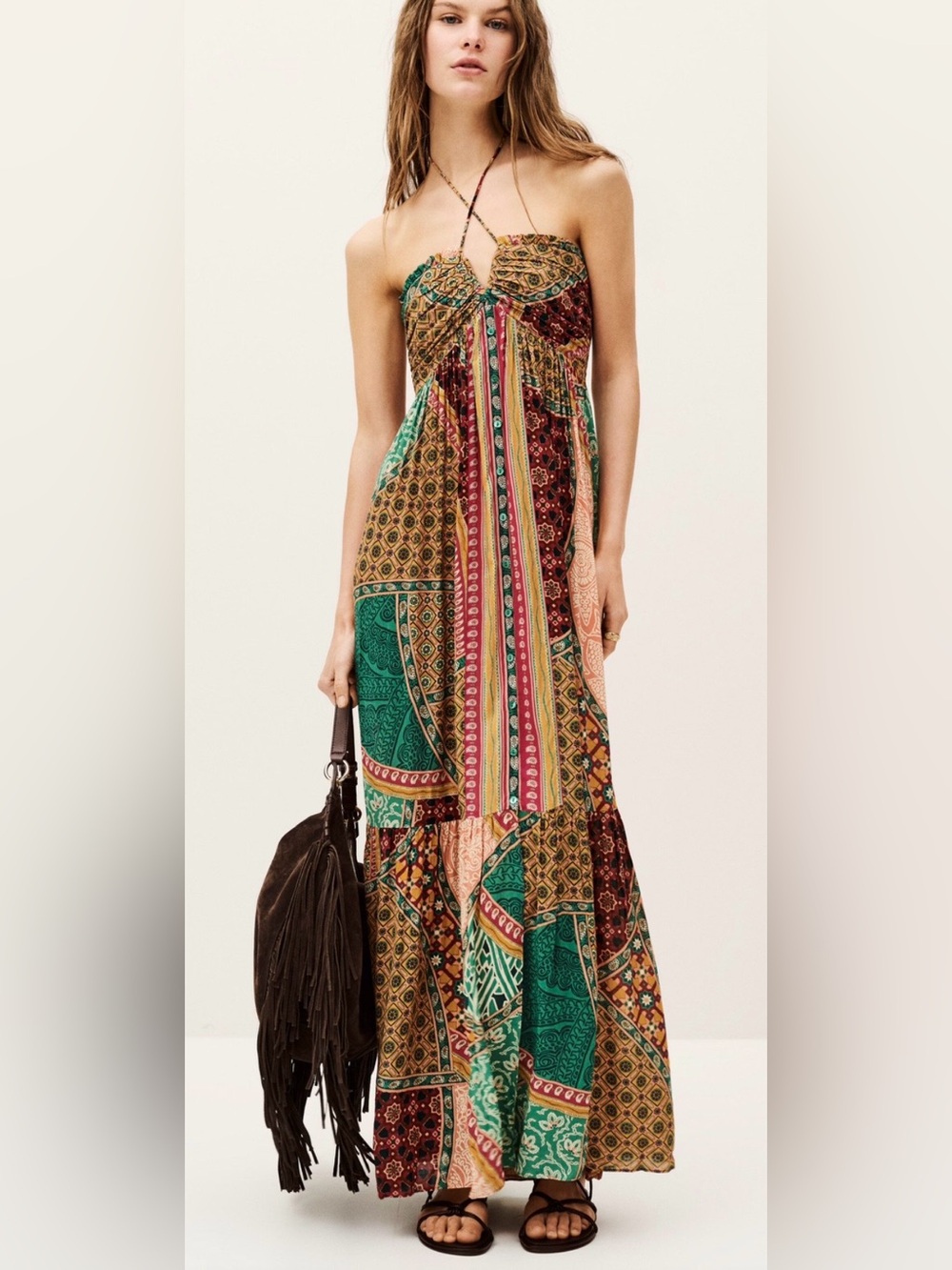 ba&sh Fran Dress in Multicolor Maxi Dress size 1